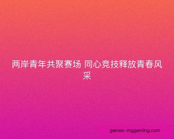 两岸青年共聚赛场 同心竞技释放青春风采